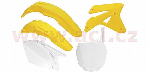 sada plastů Suzuki, RTECH (žluto-bílé, 5 dílů)